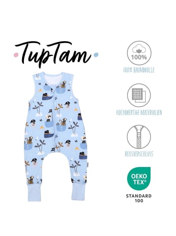 TupTam Babyschlafsack mit Beinen Unwattiert in blau Modell 3