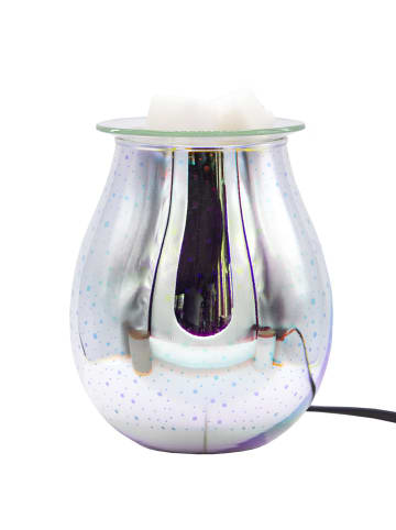 Candle Brothers Duftlampe elektrisch „Jupiter“ in Silber/ Bunt – (B)16 x (H)21 x (T)16 cm