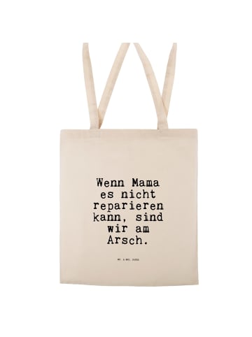 Mr. & Mrs. Panda Tote Bag Wenn Mama es nicht... mit Spruch in Creme
