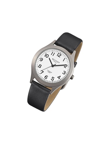 Regent Armbanduhr Regent Titan-Uhren schwarz mittel (ca. 37mm)