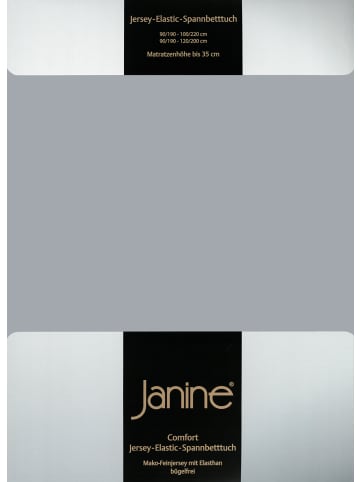 Janine Spannbetttuch Elastic Jersey in platin