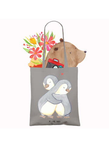 Mr. & Mrs. Panda Tasche Pinguine Kuscheln ohne Spruch in Light Grey