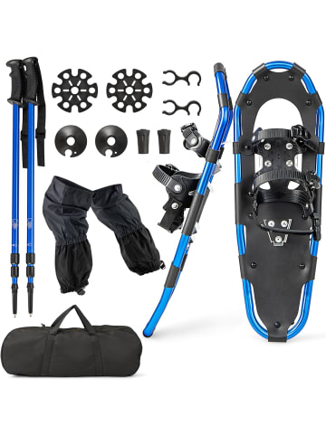COSTWAY 4-in-1 Schneeschuhe-Set 21 '' in Blau