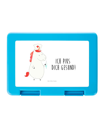 Mr. & Mrs. Panda Bentobox Einhorn Krankenschwester mit Spruch in Weiß