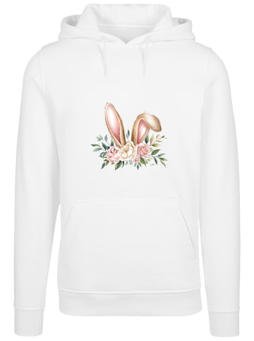F4NT4STIC Hoodie Blumen Osterhasen Ohren Dekor in weiß