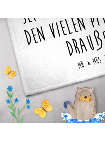 Mr. & Mrs. Panda handtuch gäste wc Einhorn Stolzieren mit Spruch in Weiß