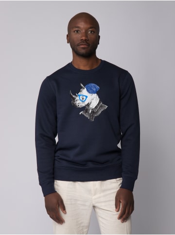 wat? Apparel Sweatshirt Nashorn in Dunkelblau