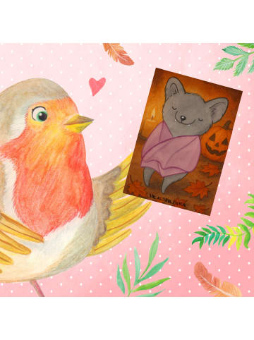 Mr. & Mrs. Panda Glückwunschkarte Fledermaus Chillt Design ohne ... in Weiß