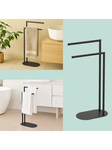 relaxdays Handtuchständer in Weiß - (B)38,5 x (H)78,5 x (T)17 cm
