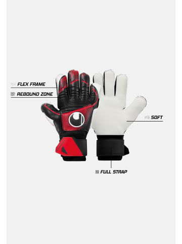 uhlsport  Torwarthandschuhe POWERLINE SOFT FLEX FRAME in rot/schwarz