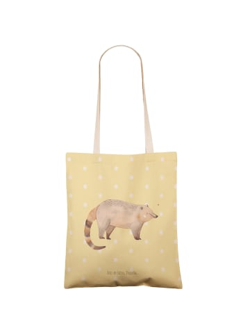 Mr. & Mrs. Panda Schultertasche Nasenbär ohne Spruch in Gelb Pastell