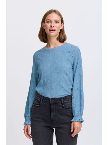 b.young Langarmbluse BYSILVA ONECK BLOUSE - 20817242 modische Langarmbluse in Blau