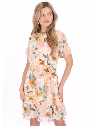 Usha Women Dress in cream multicolor