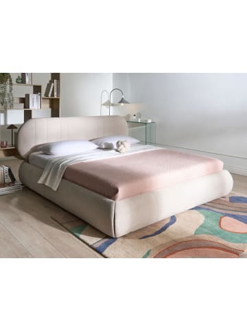 Beliani Doppelbett CAMPAN in Beige - (W) 208 x (H) 94 x (L) 215 cm