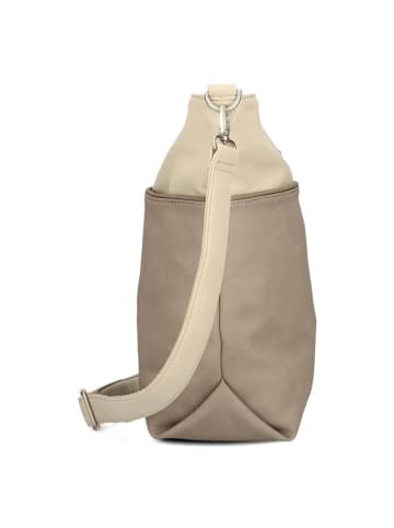 Zwei Jana Schultertasche 33 cm in nubuk cappuccino