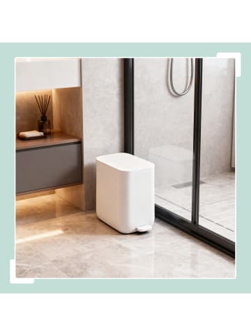 relaxdays Mülleimer in Beige - 7 Liter