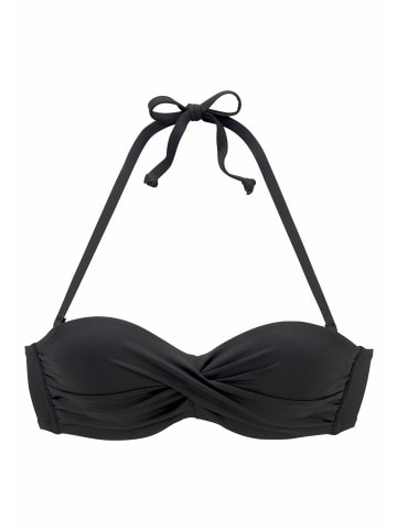 S. Oliver Bügel-Bandeau-Bikini-Top in schwarz