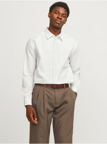 Jack & Jones Elegantes Business-Hemd Langarm mit Knopfleiste in Weiß