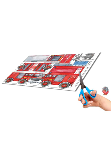 Atelier Feuerwache mit Feuerwehr Bastelbogen Ausschneidebogen | Bastelset Feuerwehr...