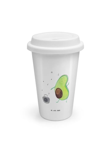 Mr. & Mrs. Panda ToGo Kaffeebecher Avocado Tanzen ohne Spruch in Weiß