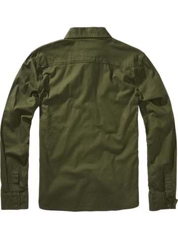 Brandit Hemd "Flannel Shirt Long Sleeve" in Grün