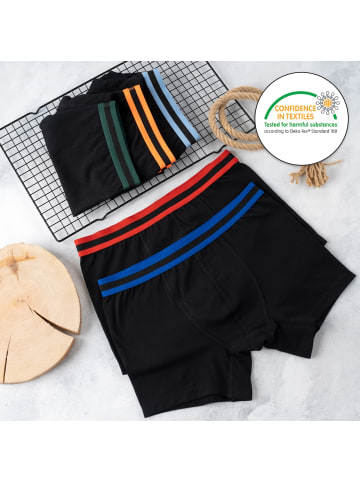 LOREZA 10er Set Boxershorts - Dino- Bunt 140-146