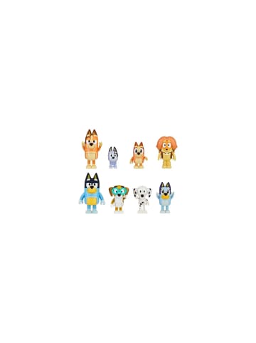 Bluey Spielfiguren Set Bluey, 8er Mega-Pack, mit beweglichen Gelenken, ab 3 Jahre