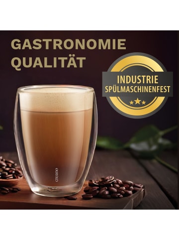 Creano 2er Set 400ml PREMIUM-GLÄSER GASTRO-QUALITÄT, spülmaschinenfestes Glas