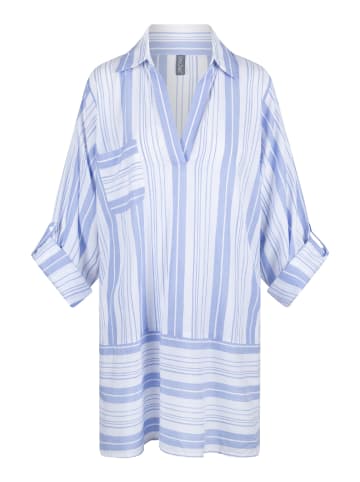 Linga Dore Kleid Pyjama in Blaue Streifen