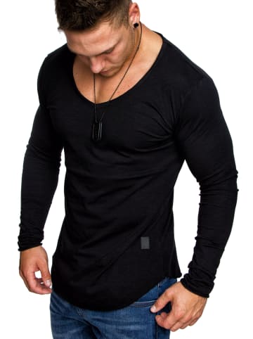 Amaci&Sons Langarmshirt NEWARK in Schwarz