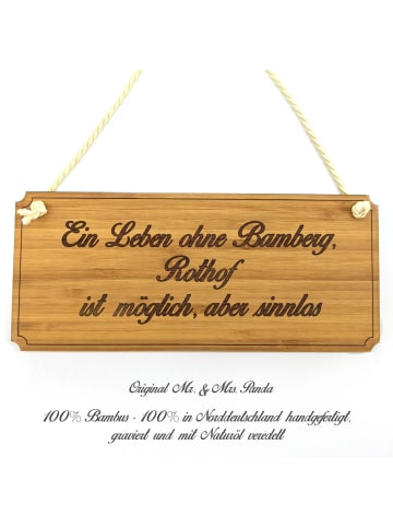 Mr. & Mrs. Panda Schild Bamberg, Rothof mit Spruch in Keine Angabe