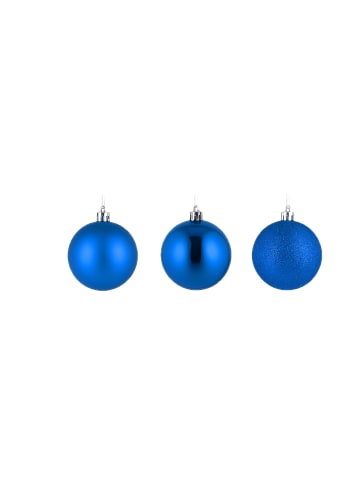 relaxdays 30-tlg. Weihnachtskugeln Set in Blau
