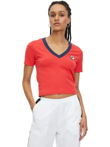 Fila "Ludhiana V-Neck Tee" in Rot