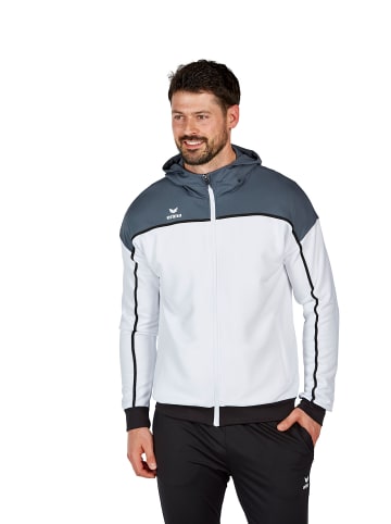 erima Herren Change By Erima Trainingsjacke mit Kapuze in weiß/slate grey/schwarz