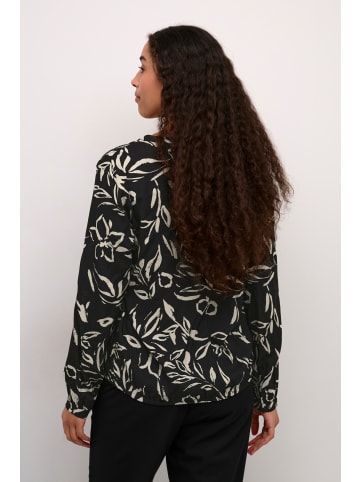 Kaffe Langarm-Bluse KAditte in Black/Sand Painted Flower
