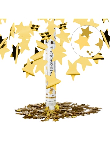 relaxdays 5x Partypopper in Gold