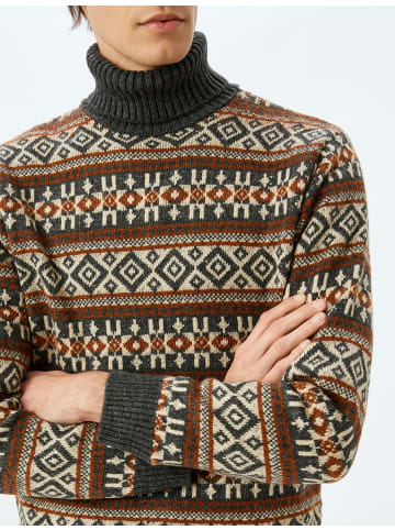 KOTON Sweater in Grau Gemustert