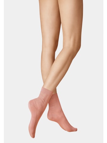 Kunert Socken Mixed Structure Fashion in powder rose