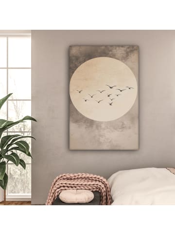 MuchoWow Leinwand Bilder Taupe