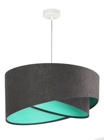 Licht-Erlebnisse Pendelleuchte Ø 50 x (T)107 cm in Weiß Dunkelgrau Mint