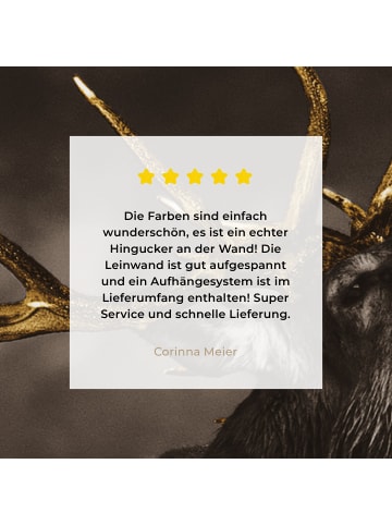 MuchoWow Leinwand bilder Hirsch (BxH)