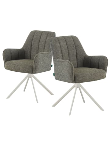 DUBI Möbel 2er-Set: Drehstuhl THOMAS-ZURI in Grün - (B)58 x (H)88 x  (T)62 cm