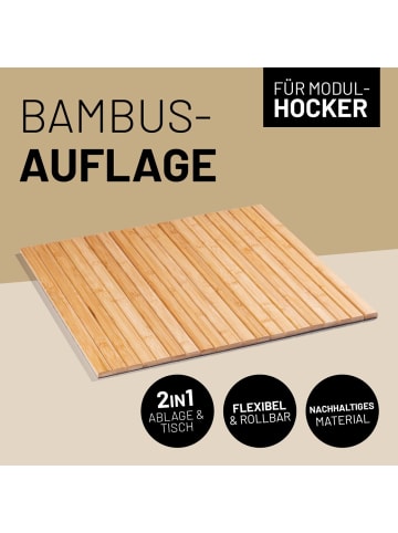 Lumaland LUMALAND Bambusauflage für Modular-Hocker - 54 x 50 x 1 cm