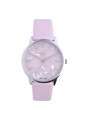 Lucardi Lederimitat Quarz Regal Silber