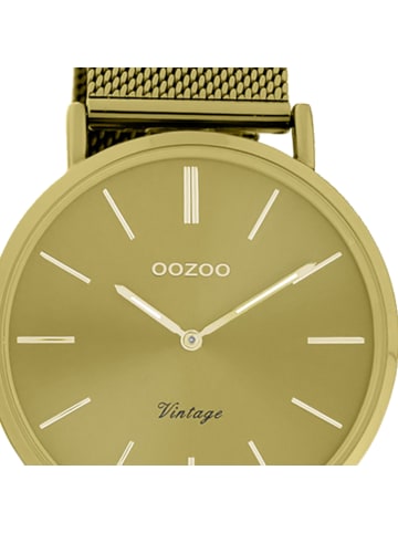 Oozoo Analog-Armbanduhr Oozoo Vintage Series senfgelb groß (ca. 40mm)