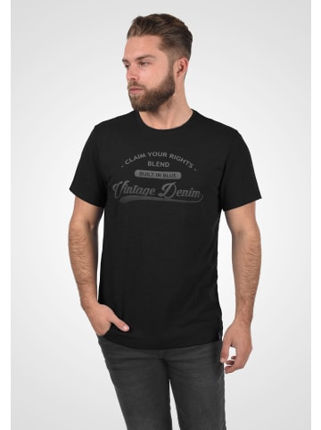 BLEND Print-Shirt in schwarz