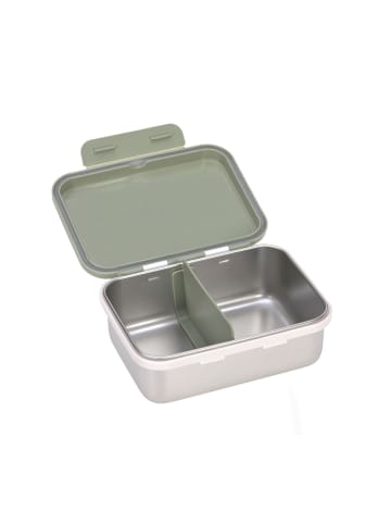Lässig Lässig Brotdose Kinder - Edelstahl Lunchbox, Happy Prints light olive