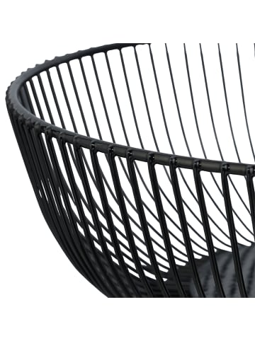 relaxdays Obstschale in Schwarz - (H)8 x Ø 28 cm