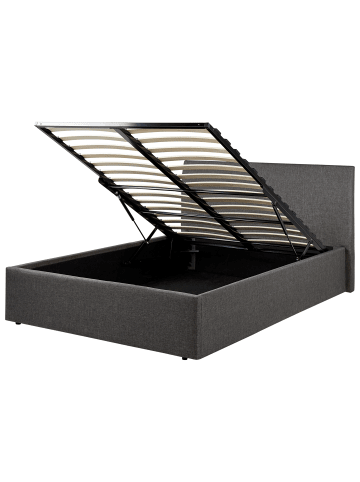 Beliani 2-tlg Doppelbett ORBEY in Grau