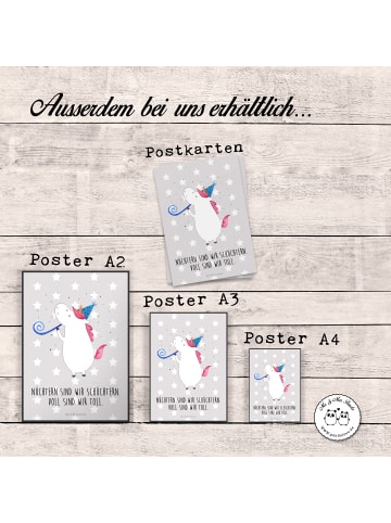 Mr. & Mrs. Panda wanddeko Einhorn Party mit Spruch in Grau Pastell
